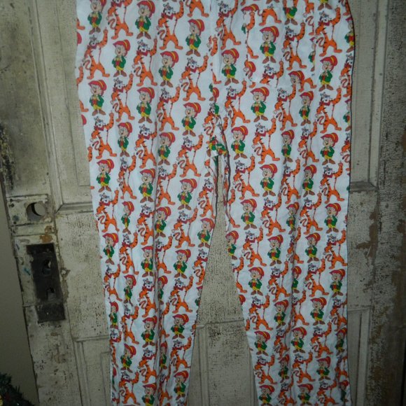 5/$25 Kellogg's Tony the Tiger PJ Pajama Pants Sz Large (W-32) - Picture 4 of 5